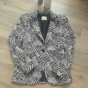 Rinascimento Black and White Zebra Blazer